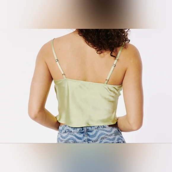 Crop Satin Cowl Neck Cami - Picture 3 of 3